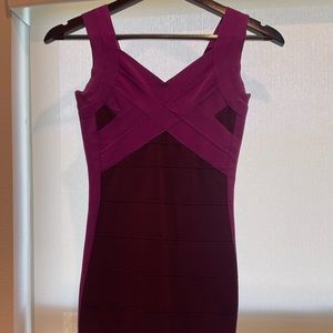 Express Purple Bandage Dress